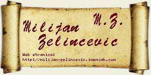 Milijan Zelinčević vizit kartica